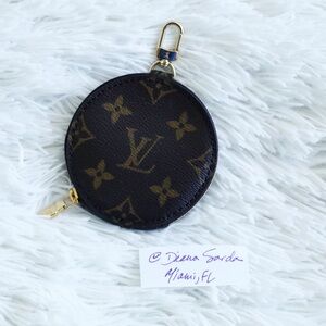 Louis Vuitton Round Zipper Monogram Pouch Coin Purse